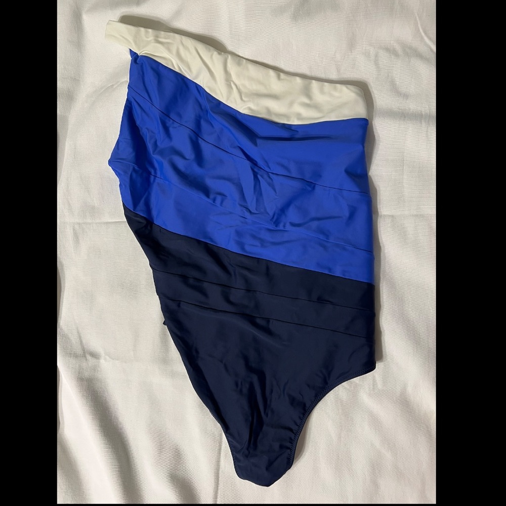 Summersalt The Sidestroke bathing suit size 20 Deep Sea Hydrangea & White Sand